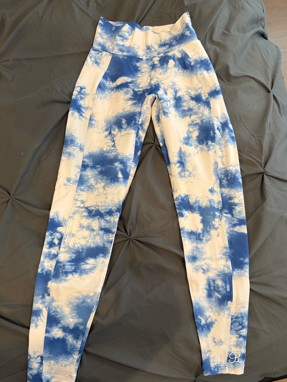 Bombshell Sportswear *Retired* Blue Tie-Dye Scrunch Leggings - High Waist